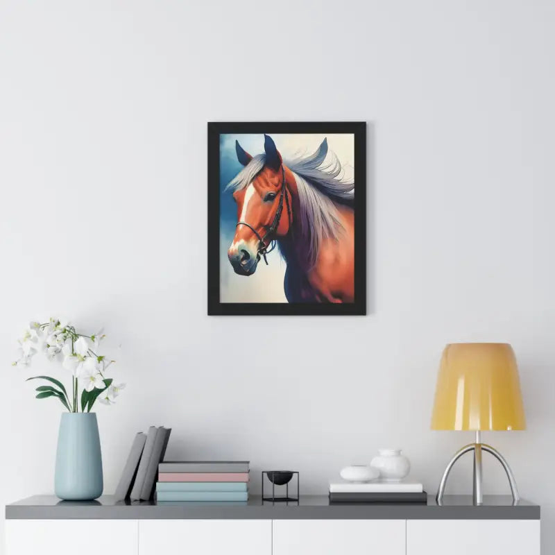 Transform your Space with a Stunning Horse Framed Vertical Poster