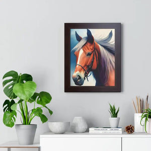 Framed Vertical Poster Beautiful Horse Modern Wall Art - Dipaliz - Posters Prints & Visual Artwork