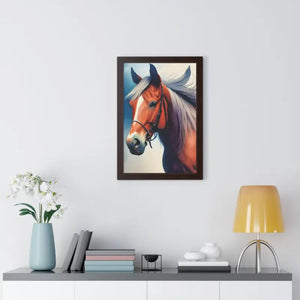 Framed Vertical Poster Beautiful Horse Modern Wall Art - Dipaliz - Posters Prints & Visual Artwork