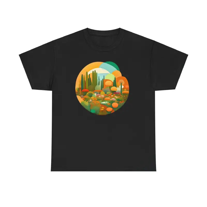 Unisex Deluxe T-shirt Beautiful Landscape in a Circle - T-shirt