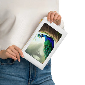 Floral Peacock Cosmetic Bag - Cotton Canvas Travel - Dipaliz - & Toiletry Bags