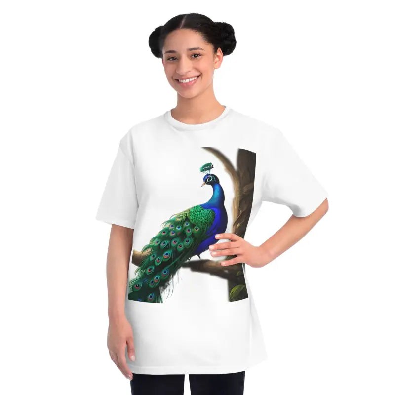 Dive Into Organic Comfort with Econscious Peacock Tees - White / s T-shirt