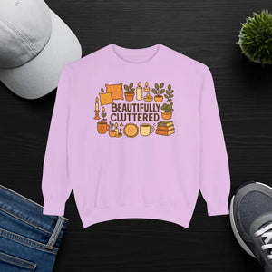 Unisex Garment-dyed Sweatshirt - Cozy Plant Lovers Style - Dipaliz - Orchid / s - Sweatshirts