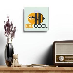 Bees Acrylic Wall Clock – Durable Square Art - Dipaliz - Clocks