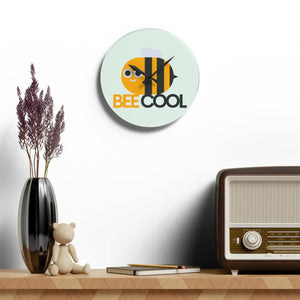 Bees Acrylic Wall Clock – Durable Square Art - Dipaliz - Clocks