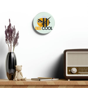 Bees Acrylic Wall Clock – Durable Square Art - Dipaliz - Clocks