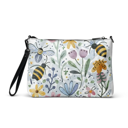 Bee-licious Watercolor Flowers Crossbody Bag Buzz - Bags