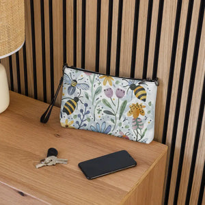 Bees Crossbody Bag Watercolor Flowers Summer Style - Dipaliz - Cross Body Bags