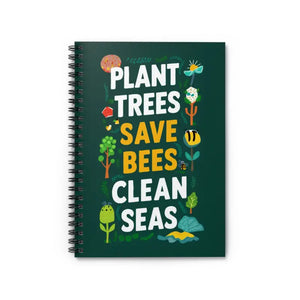 Bees Spiral Notebook - Eco-friendly Style Statement - Dipaliz - one Size - Notebooks & Notepads
