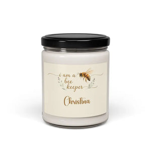 Personalized Beekeeper Soy Candle - Hive Keeper Sanctuary - Dipaliz - Coconut Cream + Cardamom / 9oz - Home Decor