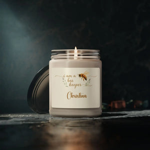 Personalized Beekeeper Soy Candle – 9oz Scented - Dipaliz - Candles