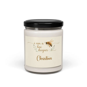 Personalized Beekeeper Soy Candle – 9oz Scented - Dipaliz - Candles
