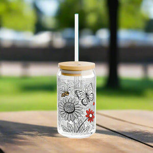 Chic Clear Sipper Glass - Eco-friendly Bamboo Lid - Dipaliz - Tumblers