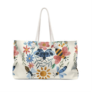 Floral Weekender Bag - Oversized Polyester Spring Bloom - Dipaliz - Luggage & Bags