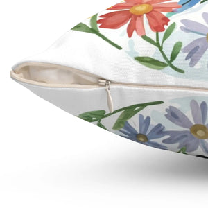 Spun Polyester Square Bees and Blooms Pillow - Dipaliz - Throw Pillows