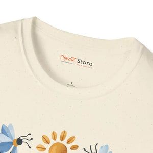 Unisex Softstyle t Shirt - Bees Flowers Cotton Comfort - Dipaliz - T-shirts