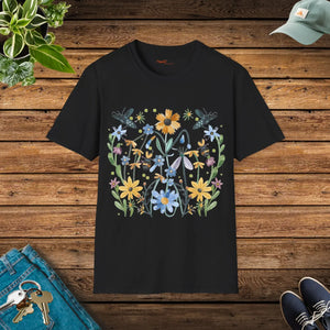 Softstyle t Shirt Bees and Spring Flowers - Dipaliz - T-shirts
