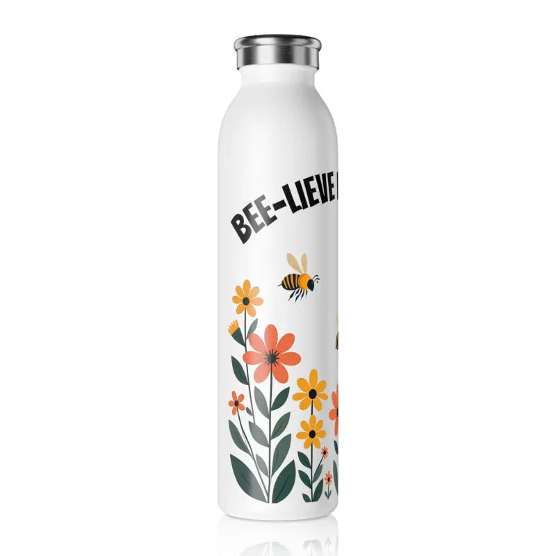 Slim Water Bottle - Believe in Yourself | Dipaliz - 20oz / White - Bottles
