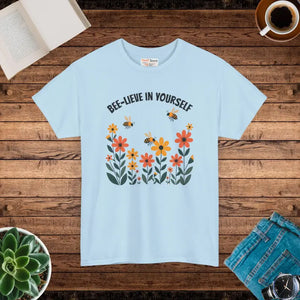 T-shirt - Unisex Heavy Cotton Tee - Believe in Yourself Statement - Dipaliz