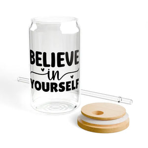 Sleek 16oz Bpa Free Sipper Glass with Bamboo Lid - Dipaliz - Tumblers