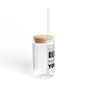 Sleek 16oz Bpa Free Sipper Glass with Bamboo Lid - Dipaliz - Tumblers