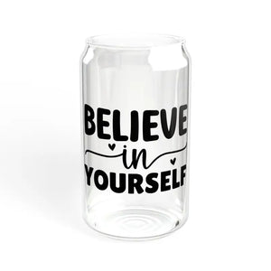 Sleek 16oz Bpa Free Sipper Glass with Bamboo Lid - Dipaliz - Without Lid or Straw / Tumblers