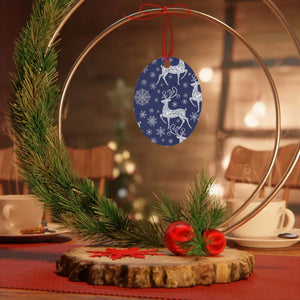 Metal Ornament White Aluminum Frosted Bell with Red Ribbon - Dipaliz - Holiday Ornaments