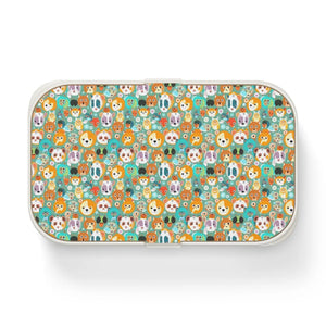 Wild Animal Bento Lunch Box - Wooden Lid Silicone - Dipaliz - Sets