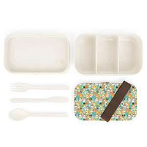 Wild Animal Bento Lunch Box - Wooden Lid Silicone - Dipaliz - Sets