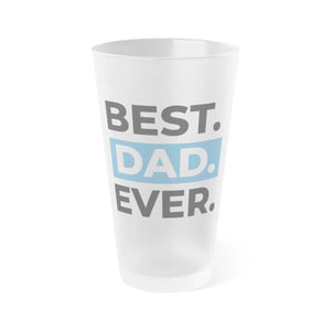 Frosted Best Dad Ever Beer Glass - 16oz Matte Finish - Dipaliz - Glasses