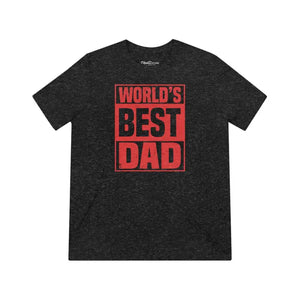 Best Dad Unisex Triblend Tee - Ultra Soft Comfort - Dipaliz - Black Heather / s - T-shirts