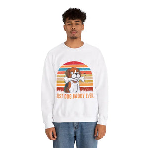 Best Dog Daddy Ever Crewneck Sweatshirt - Dipaliz - s / White - Sweatshirts