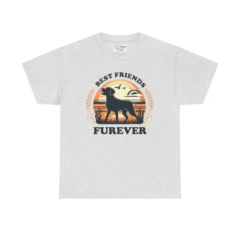 Heavy Cotton Tee - Furever Doggo Pride | Dipaliz - Ash / s - T-shirts