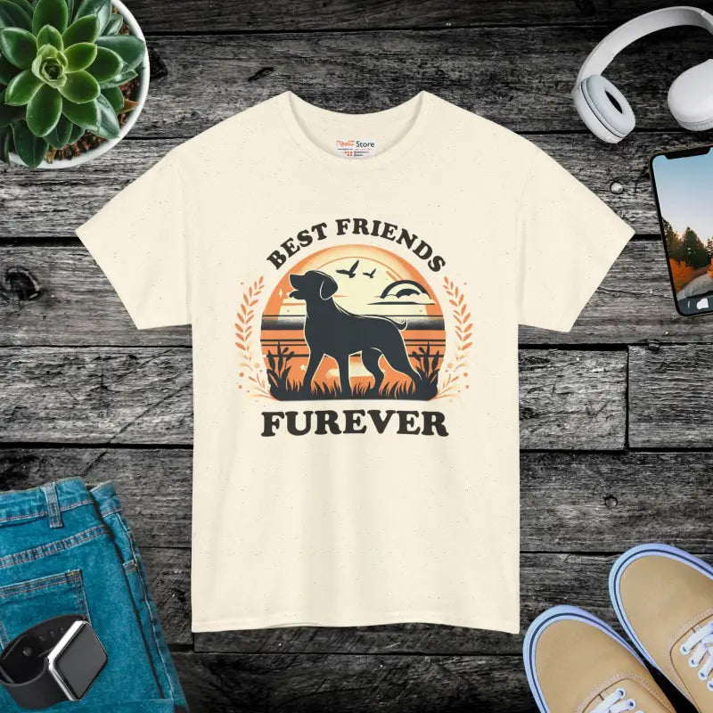 Heavy Cotton Tee - Furever Doggo Pride | Dipaliz - Natural / s - T-shirts