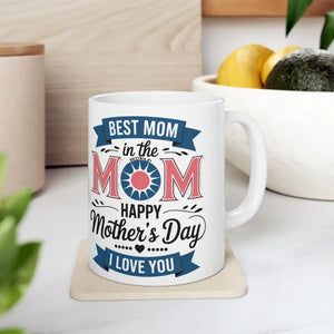 Best Mom Ceramic Mug Colorful Design for Joyful Mornings - Dipaliz - 11oz - Mugs