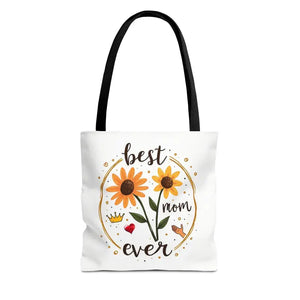 Vibrant Floral Tote Bag for Mother’s Day - Bold Style - Dipaliz - 13’’ × / Black - Bags