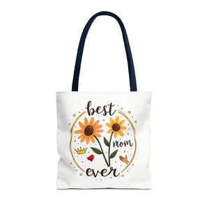 Vibrant Floral Tote Bag for Mother’s Day - Bold Style - Dipaliz - 16’’ × / Navy - Bags