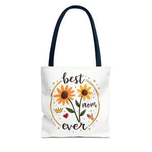 Vibrant Floral Tote Bag for Mother’s Day - Bold Style - Dipaliz - 13’’ × / Navy - Bags