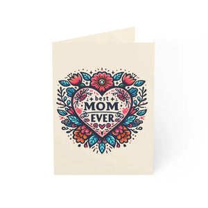 Best Mom Greeting Cards Chic Vertical Options - Dipaliz - 3.5’’ x 4.9’’ (vertical) / Matte / 10 Pcs