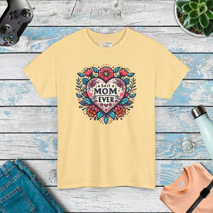 Heavy Cotton Tee - Best Mom Ever Unisex Design - Dipaliz - T-shirts