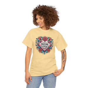 Heavy Cotton Tee - Best Mom Ever Unisex Design - Dipaliz - T-shirts