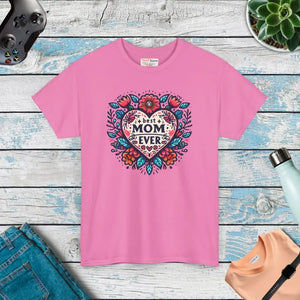 Heavy Cotton Tee - Best Mom Ever Unisex Design - Dipaliz - Azalea / s - T-shirts
