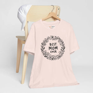 Best Mom Ever Unisex Jersey Tee - Airlume Cotton - Dipaliz - T-shirts - Xs