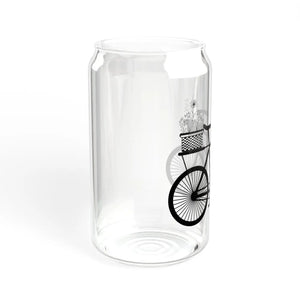 Vintage Bicycle Sipper Glass - Floral Drinkware - Dipaliz - Tumblers