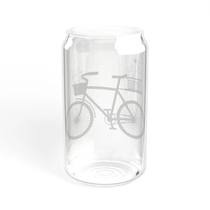 Vintage Bicycle Sipper Glass - Floral Drinkware - Dipaliz - Tumblers