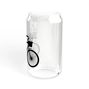 Vintage Bicycle Sipper Glass - Floral Drinkware - Dipaliz - Tumblers