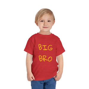 Big Bro Toddler Short Sleeve Tee - Comfy Style - Dipaliz - Heather Red / 2t - Baby & Clothing