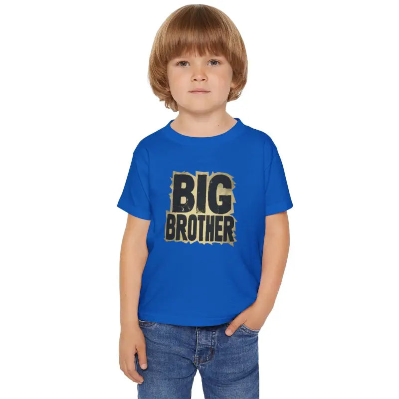 Big Brother Heavy Cotton Toddler Tee: Style Meets Comfort - Kids Clothes