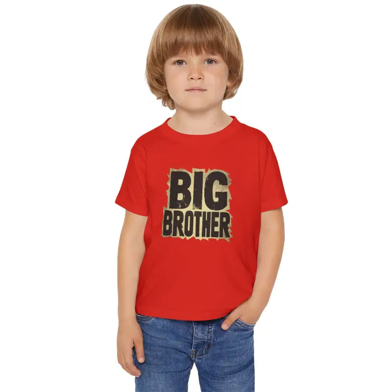 Big Brother Heavy Cotton Toddler Tee: Style Meets Comfort - Kids Clothes