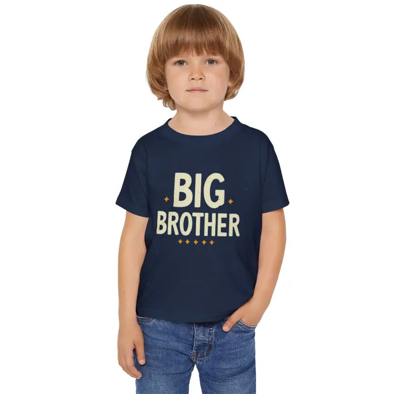 Big Brother Heavy Cotton Toddler Tee: Eco & Stylish - Kids Clothes